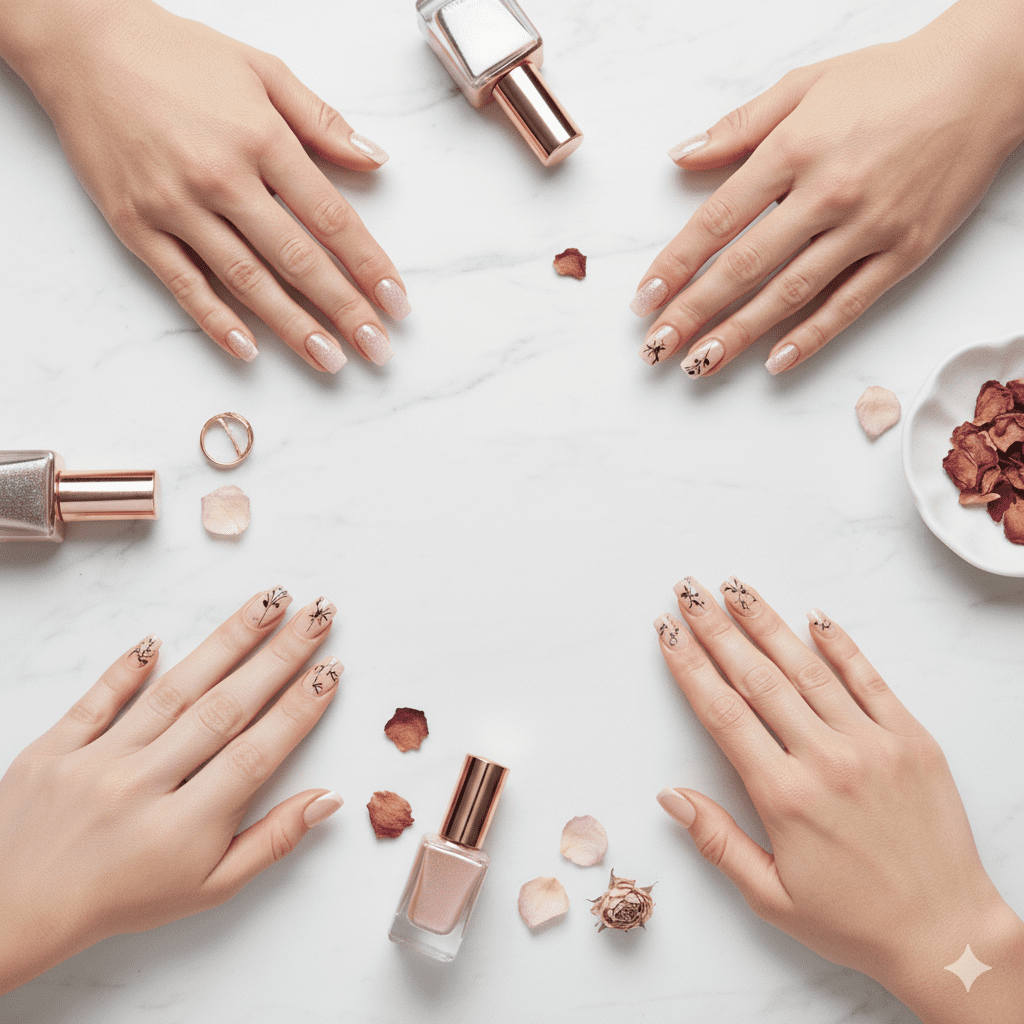 uñas acrilicas cortas