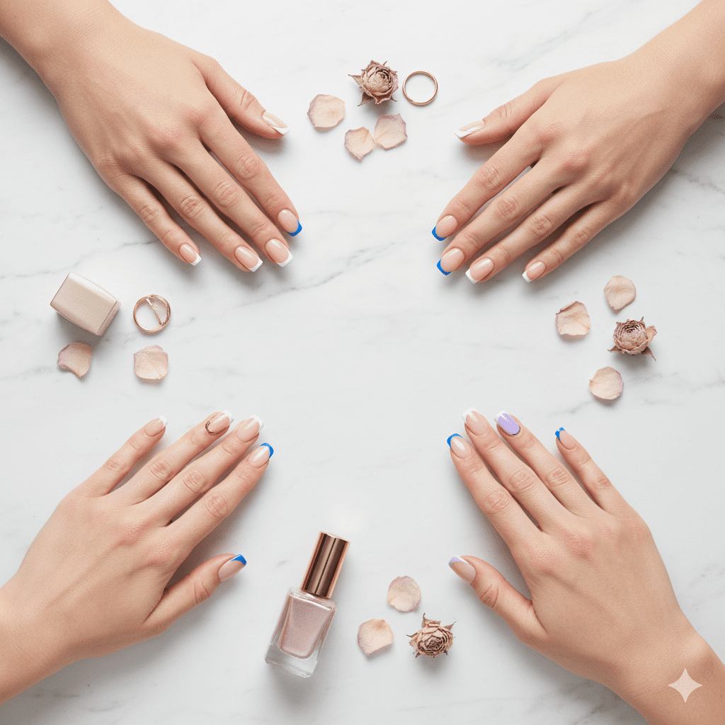 uñas acrílicas cortas