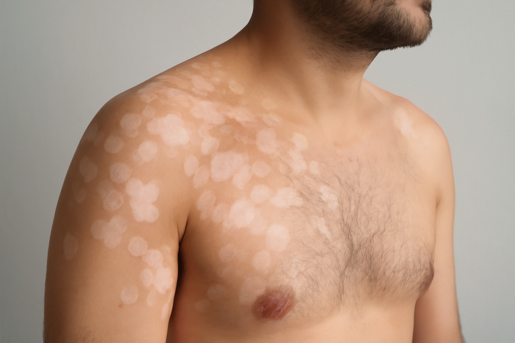 manchas blancas en la piel