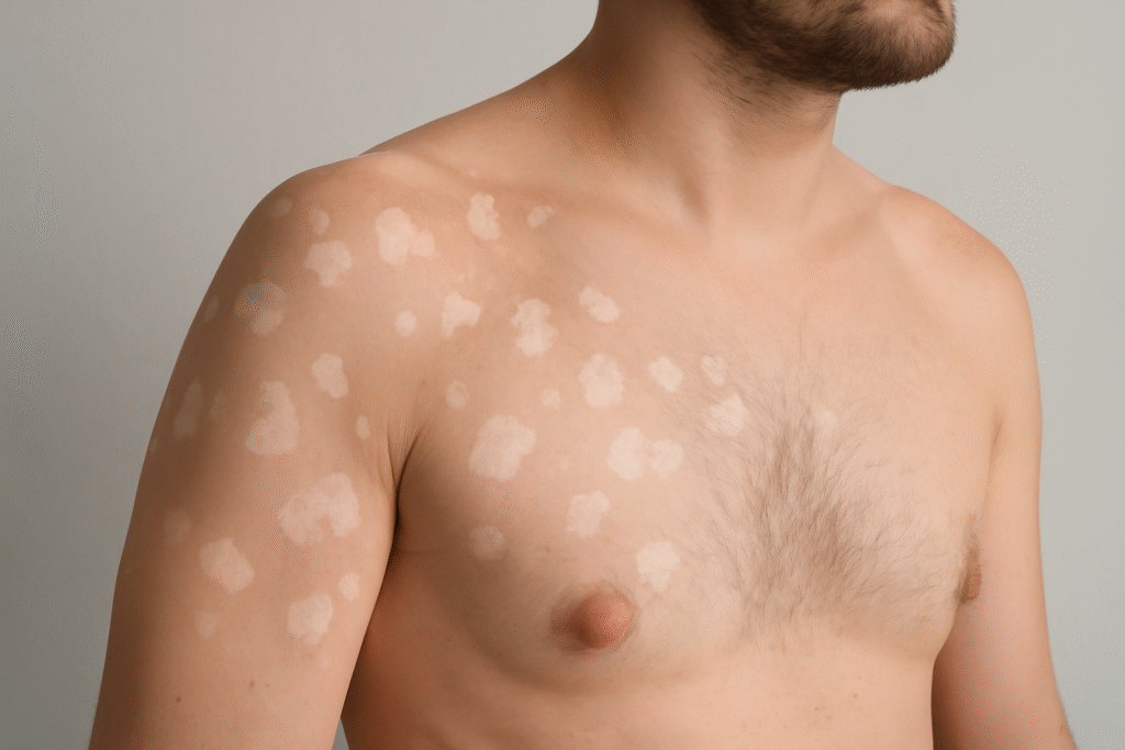 manchas blancas en la piel